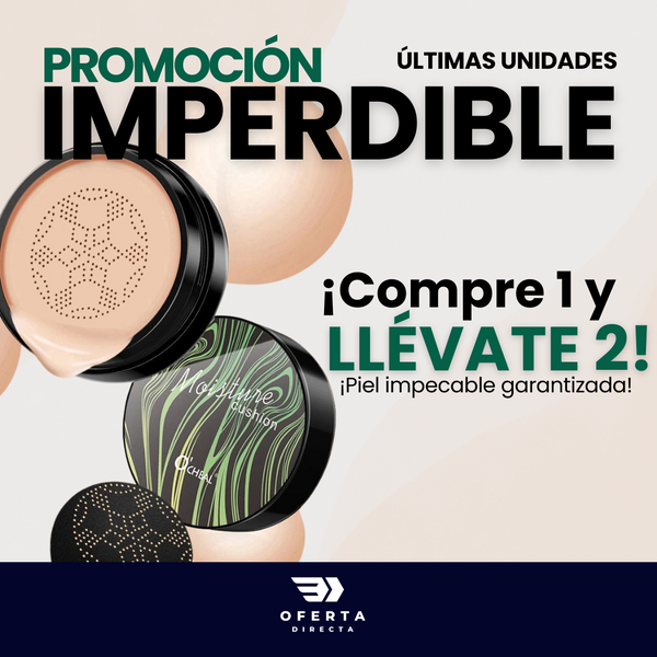 PROMOCIÓN IMPERDIBLE - Compra 1 y Llévate 2 - Base Moisture Cushion CC Cream Resistente al Agua™